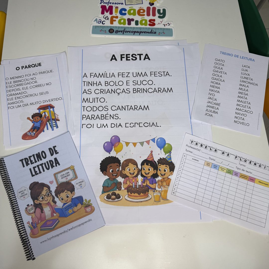 Kit treino de leitura